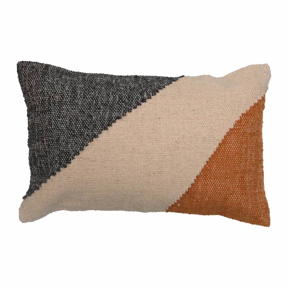 NEW CREATIVE CO-OP woven cotton blend lumbar pillow in multi